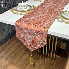 KHĂN TRẢI BÀN ORANGE SATURN 2M2