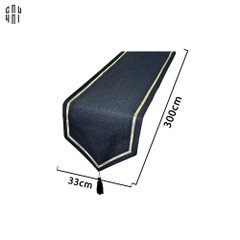 KHĂN TRẢI BÀN THERESA BLACK 3M