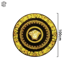 THẢM TRÒN TRẢI SÀN - ROUND CARPET - D100 GIANNI VERS. GOLDEN MEDUSA BAROQUE PANTERN