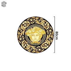 THẢM TRÒN TRẢI SÀN - ROUND CARPET - D80 VERS BLACK AND GOLD BAROQUE - MEDUSA FASCINATION