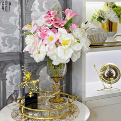 HOME COUTURE - BRASSON CRYSTAL VASE - BIRD OF HEAVEN SS25