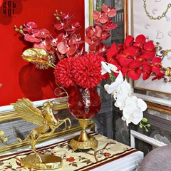 BÌNH HOA THUỶ TINH BRONZE GLASS RED MONISA