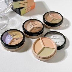 Bảng Che Khuyết Điểm The saem Cover Perfection Triple Pot Concealer 4,5g