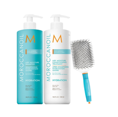 Bộ Gội Xả Moroccanoil Airy Moisture 500ml Tặng Lược