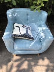 Sofa Văng Nỉ đơn Xanh Rêu Giá Rẻ - SF 43