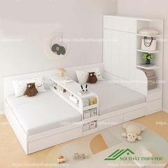 Giường đôi cho bé kèm tủ quần áo - GN 24
