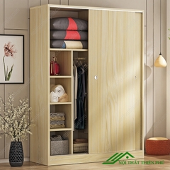 Tủ quần áo cánh lùa 1m6 vân gỗ sồi - QA 03