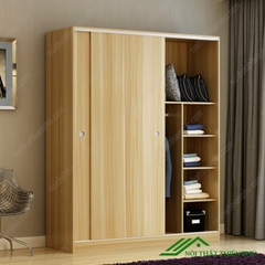 Tủ quần áo cánh lùa 1m6 vân gỗ sồi - QA 03