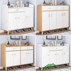Tủ giày thông minh chân gỗ sồi - TG 04