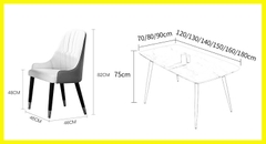 Bộ bàn ăn 6 ghế monet cao cấp - BA 41