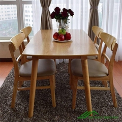 Bàn ăn cabin 4 ghế màu vàng - BA 06