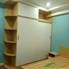 Tủ quần áo cánh lùa có kệ góc - QA 10