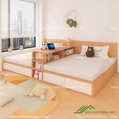 Giường đôi cho bé kèm tủ quần áo - GN 24