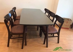 Bàn ăn mango nâu 6 ghế - BA 15