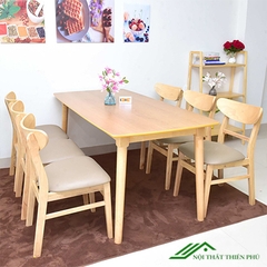 Bàn ăn mango vàng 6 ghế - BA 14