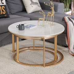 Bàn trà sofa đôi mặt đá đẹp hiện đại - BT 03