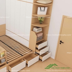Giường đôi cho bé kèm tủ quần áo - GN 24