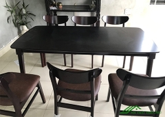 Bàn ăn mango nâu 6 ghế - BA 15