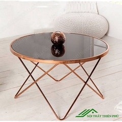 Bàn trà sofa mặt kính chân chéo - BT 07