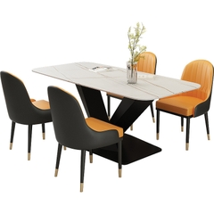 Bộ bàn ăn mặt đá 4 ghế Kenry cao cấp - BA 43