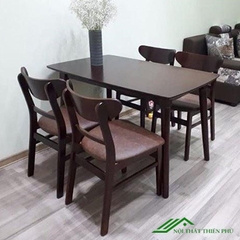 Bàn ăn mango nâu 4 ghế - BA 11