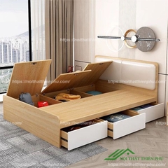 Giường 1m2 bọc đệm 3 ngăn kéo - GN 09