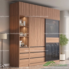 Tủ quần áo MDF thiết kế tinh tế - QA 117