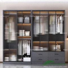 Tủ quần áo kính hiện đại đẹp - QA 113