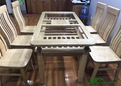 Bàn ăn 6 ghế gỗ sồi nga màu sáng - BA 03