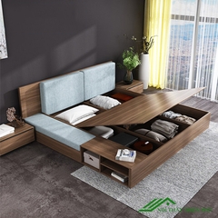 Giường Ngủ Có Đệm Thành Giường, Phản Lật, Giá Để Đồ - GN 61