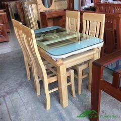 Bàn ăn 4 ghế gỗ sồi nga - BA 01