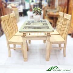 Bàn ăn 4 ghế gỗ sồi nga - BA 01