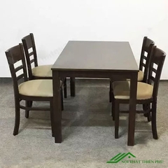 Bàn ăn cabin 4 ghế màu nâu - BA 05