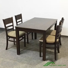 Bàn ăn cabin 4 ghế màu nâu - BA 05