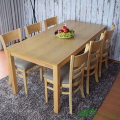 Bàn ăn cabin 6 ghế màu vàng - BA 08