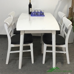 Bàn ăn mango trắng 4 ghế - BA 13