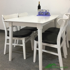 Bàn ăn mango trắng 4 ghế - BA 13