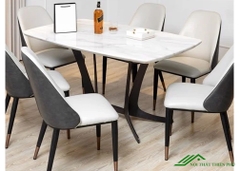 Bàn ăn mặt đá 4 ghế kendy hiện đại  - BA 24