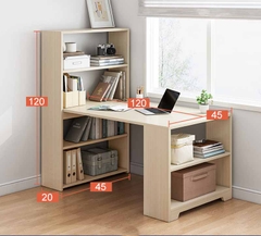 Bàn Làm Việc Kèm Kệ Sách - HS 12