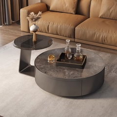 Bàn sofa thép không gỉ kết hợp mặt kính - BT 100