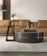 Bàn sofa thép không gỉ kết hợp mặt kính - BT 100