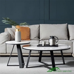 Bàn Trà Đôi Sofa Mặt Đá Đẹp - BT 58