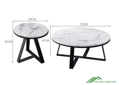 Bàn Trà Đôi Sofa Mặt Đá Đẹp - BT 58