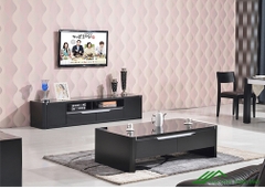 Bàn trà gỗ công nghiệp mặt kính giá rẻ - BT 40