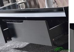 Bàn trà gỗ công nghiệp mặt kính giá rẻ - BT 40