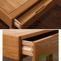 Bàn trà gỗ sồi dáng cao phong cách Bắc âu - BT 44