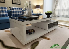Bàn trà sofa gỗ mặt kính hiện đại - BT 19