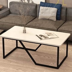 Bàn trà hiện đại khung sắt mặt gỗ - BT 66