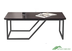 Bàn trà hiện đại khung sắt mặt gỗ - BT 66