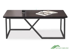 Bàn trà hiện đại khung sắt mặt gỗ - BT 66